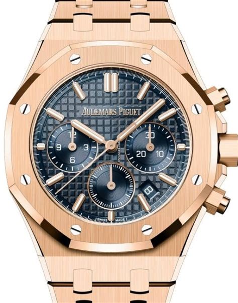 audemars piguet royal oak chronograph rose gold blue dial|audemars piguet rose gold diamond.